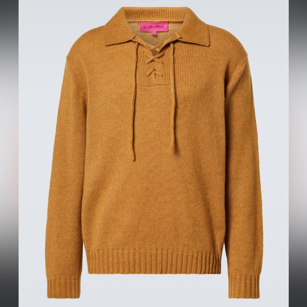 NWT THE ELDER STATESMAN NIMBUS HOCKEY PULLOVER LONG SLEEVE in TOFFEE